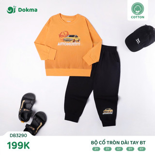  Bộ tay dài bé trai Dokma DB3290  2-6Y  chất vải cotton mềm mại co giãn tốt 