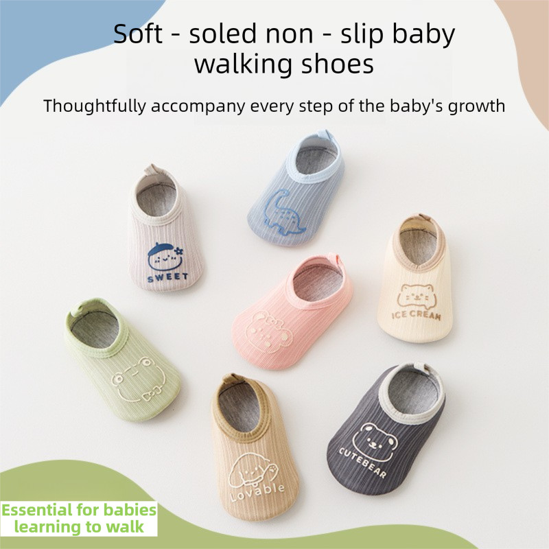 Mùa Hè Phong Cách Mới Cho Bé Tập Đi Giày Chống Trơn Trượt Mềm Mại Thoải Mái