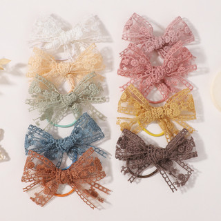 10 Chiếc Ngọt Ngào Ren Đàn Hồi Ruy Băng Mini Nơ Tóc Dây Cao Su Cho Bé Gái Handmade Nơ Dây Buộc Tóc Pigtail Grosgrain Phụ Kiện Tóc