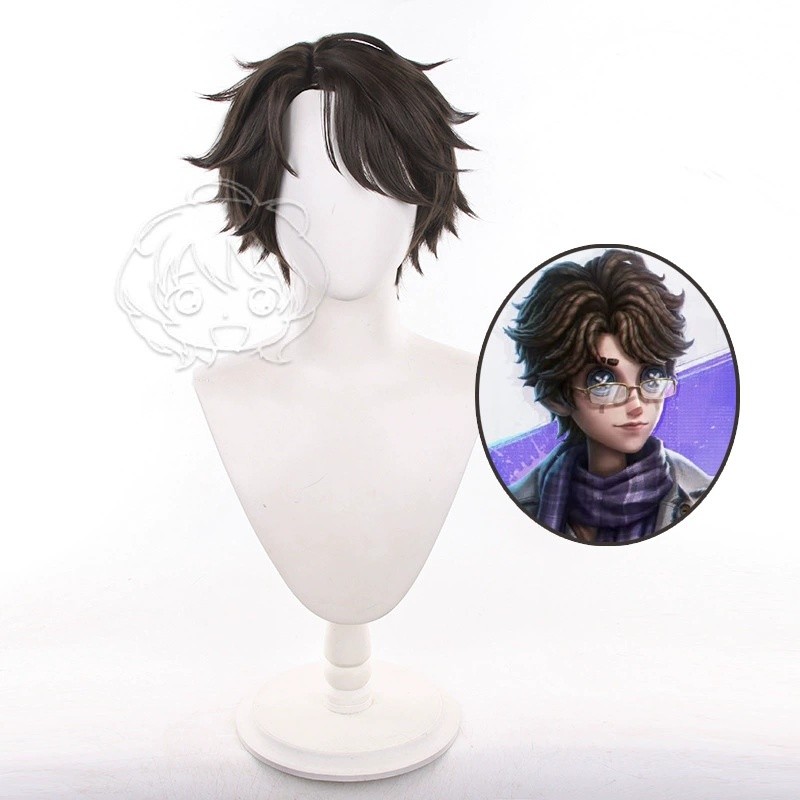 Tóc Giả Ngắn Nâu Cho Identity V Eli Clark Seer Team BLK Cho Anime Cosplay Game Tóc Giả