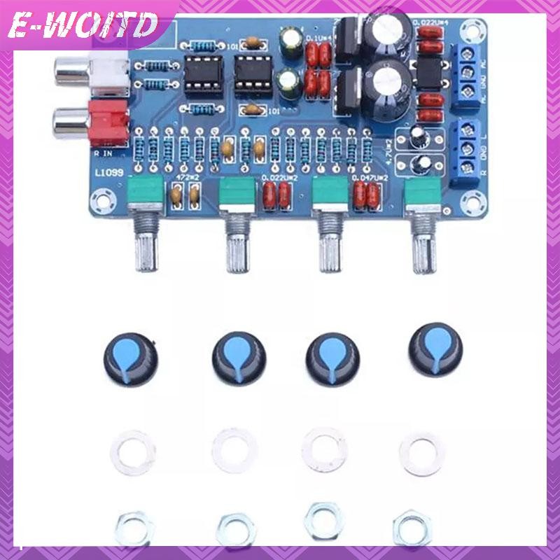E-woitd NE5532 Stereo Preamplifier Tone Board Âm Thanh 4 Kênh Khuếch Đại Mô Đun HNVN