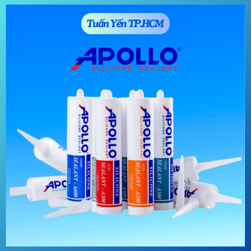 Keo Silicon Apollo A300 - A500 - A600 - Xám,Trong, Sữa, Đen hàng chính hãng