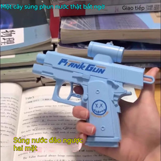 Sáng Tạo Hai Mặt Ngược Súng Nước Bãi Biển Xịt Nước Mini Súng Nước Chống Nước Quà Tặng Tricky