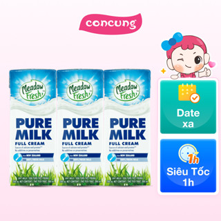 Sữa tươi tiệt trùng Nguyên kem nhãn hiệu Meadow Fresh 200ML (Lốc 3 hộp)
