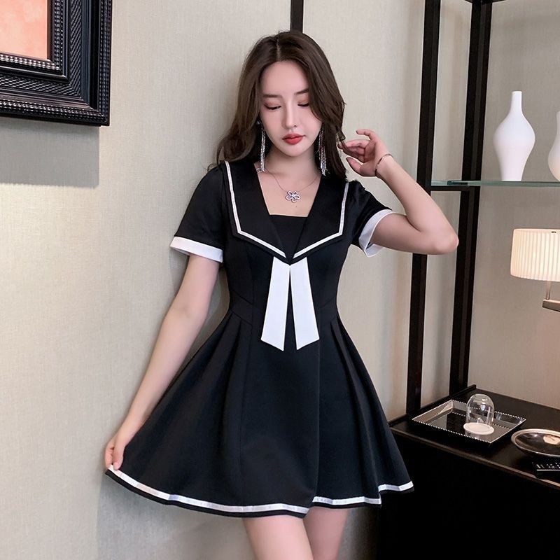 Phong cách hải quân mùa hè gợi cảm Slim-fit Slimmer Look JK Dress