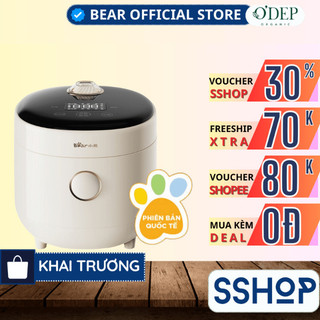   Quốc tế  Nồi cơm điện Mini 1.6L  lòng nồi 2 người ăn  Bear DFB-C16K1 - Hàng chính hãng - SSHOP SSO 
