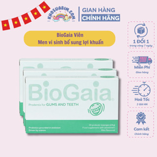 Viên ngậm men vi sinh nha khoa BioGaia ProDentis giúp cải thiện hệ tiêu hóa, cân bằng khoang miệng, sạch vi khuẩn