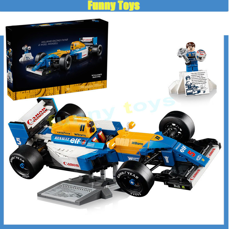 10353, Williams Racing FW14B & Nigel Mansell, Khối xây dựng F1 Mô hình ô tô Đồ chơi Quà tặng cho bé 