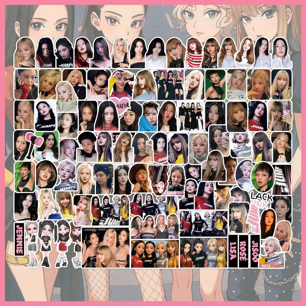 40-200 Chiếc BP JUMP Album THE GIRLS DDU-DU Washi Băng Dán Ảnh LISA JENNIE ROSE JISOO THẾ GIỚI TOUR 