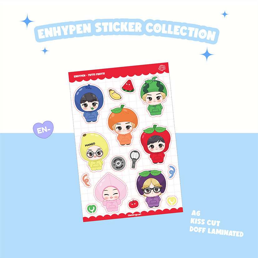 ENHYPEN STICKER COLLECTION - Cắt Sẵn - Sắc nét - Bền màu - Chống nước - Keo dính tốt