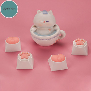 Ziyunshan 1 Cat Paw Keycaps cho bàn phím cơ Cherry MX Switch DIY Custom Key Cap Soft Silicone Keycup Artisan Màu hồng vn
