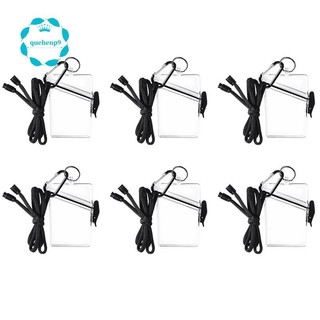 6 Gói Hộp đựng huy hiệu thẻ Id chống nước-Trong suốt Vỏ thể thao chống nước / Vỏ dây buộc cho thẻ Id & chìa khóa / Hộp khô Locker