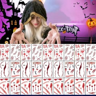 2 Miếng Dán Hình Xăm Halloween Scar - Decal Vết Thương Khâu Cho Bóng Trang Phục - Chống Trầy Xước Thực Tế Tức Thì Chống Trầy Xước - Đồ Dùng Dự Tiệc Hóa Trang Chống Thấm Nước - Miếng Dán Vết Thương Kinh Dị