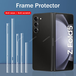 Khung Bảo Vệ Trong Suốt Hydrogel Bên Phim Dành Cho Samsung Galaxy Z Fold6 Fold5 Fold4 Fold3 Gấp 6 5 4 3 ZFold6 ZFold5 Edge Bản Lề Bảo Vệ Biên Giới Miếng Dán