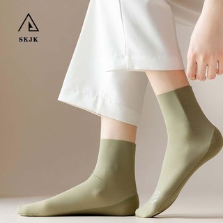 Vớ ống vừa SKJK vải lụa băng mỏng không đường may nhiều màu sắc đơn giản thời trang cho nữ