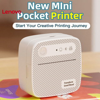 Lenovo Máy In Nhiệt Mini 200DPI Không Dây Bluetooth Tương Thích Hình Ảnh Di Động Biên Nhận Ghi Chú Danh Sách Nhãn Ghi Nhớ Mã QR Túi Di Động Máy In Không Mực