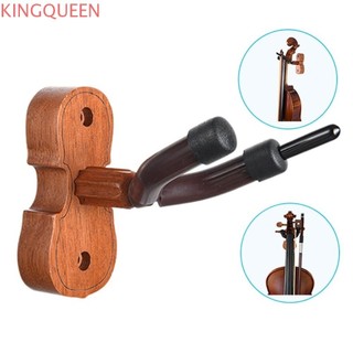 Móc treo đàn Violin KINGQUEEN, Móc treo thiết kế thực tế Móc treo đàn Violin treo tường, Giá đỡ đàn Violin đế gỗ cứng bền có nơ móc giữ đàn Violin