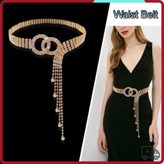 Dây Xích Kim Cương Giả Nữ Dây Thắt Lưng Bling Lấp Lánh Tua Rua