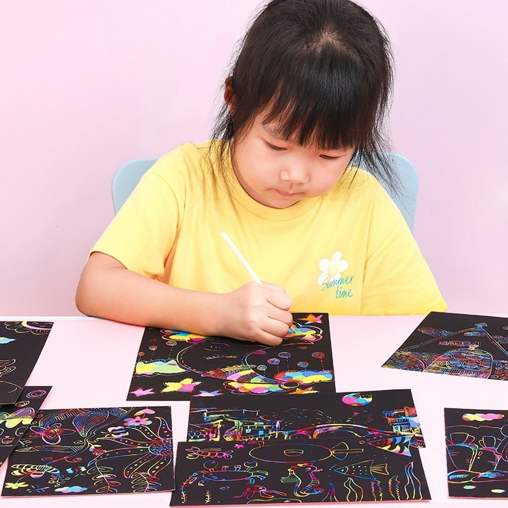 Giấy Ma Thuật cầu vồng túi 10 tờ A3, A4 hàng đẹp -VA888