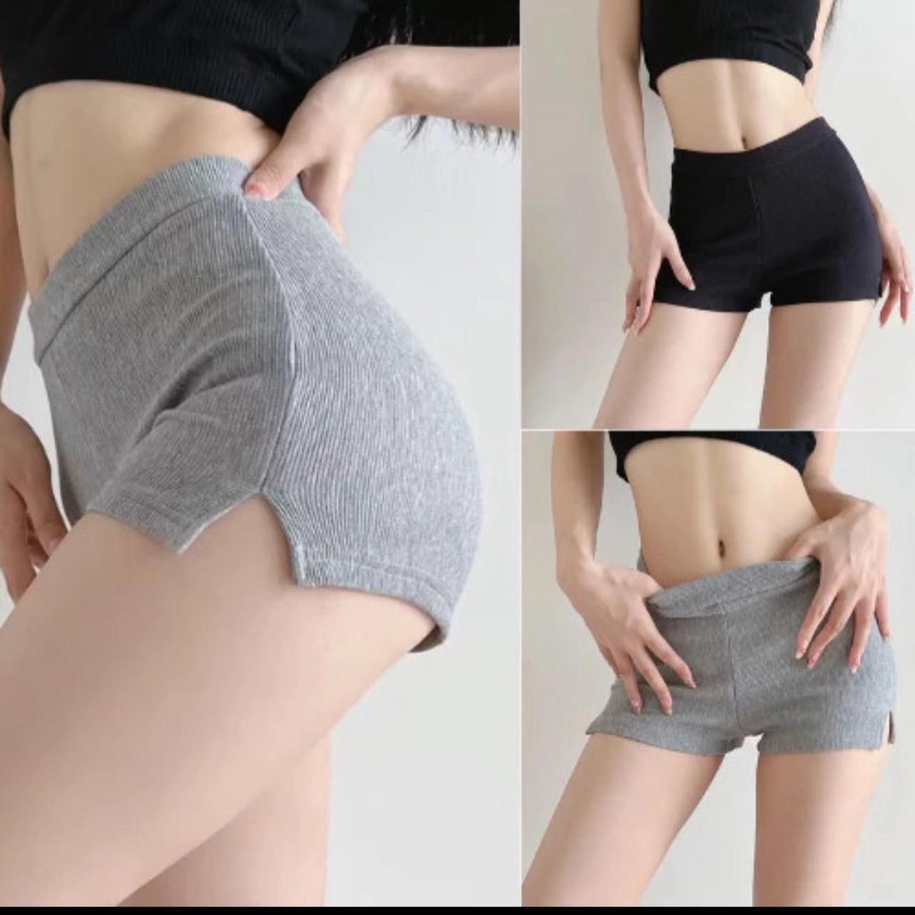 Quần Short Len Tăm Xẻ Gấu Chất Co Dãn thiết kế thể thao năng động mã 0401 | BigBuy360 - bigbuy360.vn