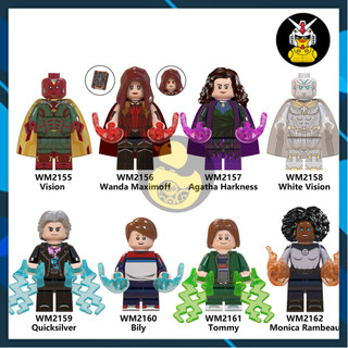 WM6115  Mô Hình Siêu Anh Hùng Đồ Chơi Lắp Ráp Super Hero Nhân Vật Vision Scarlet Witch Agatha Quicksilver