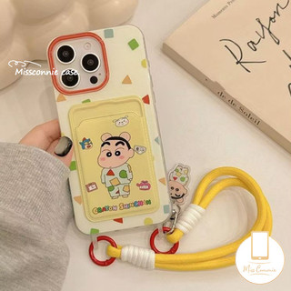 Ốp Mềm Hoạt Hình Doodle Dễ Thương Crayon Shin-chan Tương Thích Cho IPhone 11 13 7Plus XR 15 14 12 Pro Max 15 7 6 6s 8 Plus XS X Max SE 2022 Vỏ Đựng Thẻ