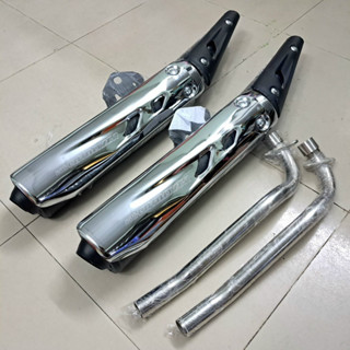  pô xe máy Pô Exciter 2010 Êm & Móc kèm cổ inox cho Sirius 