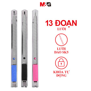  M&G dao rọc giấy Kim Loại Nghệ Thuật Dao 9mm Màu Ngẫu Nhiên Dao Giấy Đồ Dùng Văn Phòng Di Động ASS91314 Bút Dao Nghệ Thuật dao rọc giấy 1Cái OF 