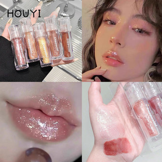 Cappuvini Sparkling Glitter Lip Gloss - Mirror Water Light Fine Flash Lip Glaze - Son môi dạng lỏng dưỡng ẩm lâu trôi