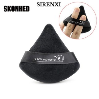 SIRENXI 1/2 Pcs Hot Fashion Triangle Velvet Powder Puff Lightweight Mini Face Makeup sponge Makeup Puffs Soft Cotton Velvety Texture Cosmetics Washable Face Powder Puff