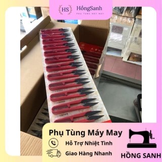 Kéo bấm chỉ nhựa đỏ vĩ 12 cây