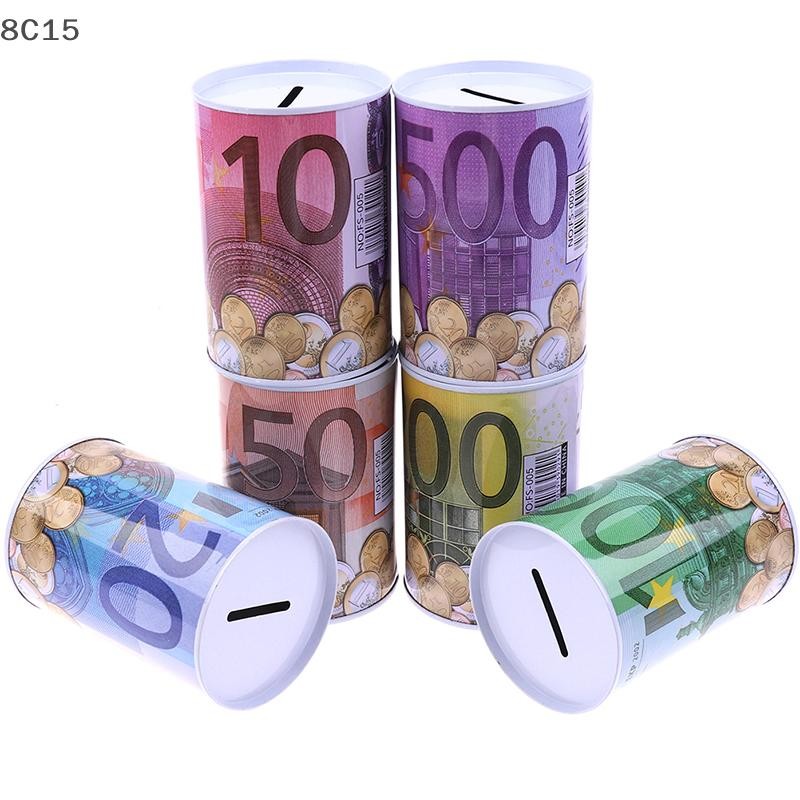 [8c15] 1 Hộp Tiền Đô La Euro Xi Lanh An Toàn Cho Tiền Xu Hộp Tiền Gửi [8c]