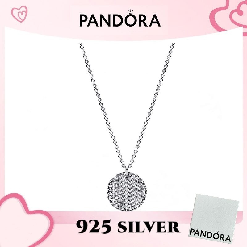 100% PANDORA S925 sterlingsilver vòng tay trang sức mặt dây chuyền Pandora Timeless Pavé Vòng cổ mặt