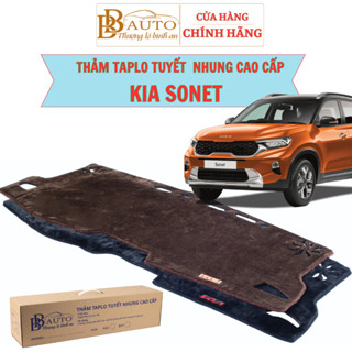 Thảm taplo ô tô xe KIA SONET 2022-2024, chất liệu tuyết nhung cao cấp, mềm,mượt, dày, chống nắng nóng hiệu quả
