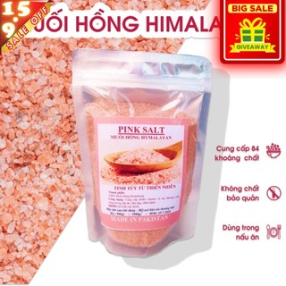 500g Muối hồng / muối hồng Himalaya hạt mịn nấu ăn, nấu sữa...(Pakistan)