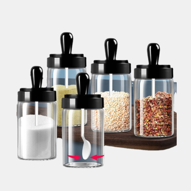 Combo 4 Lọ đựng gia vị có thìa Choice Việt Nam NTG11 đảm bảo an toàn vệ sinh