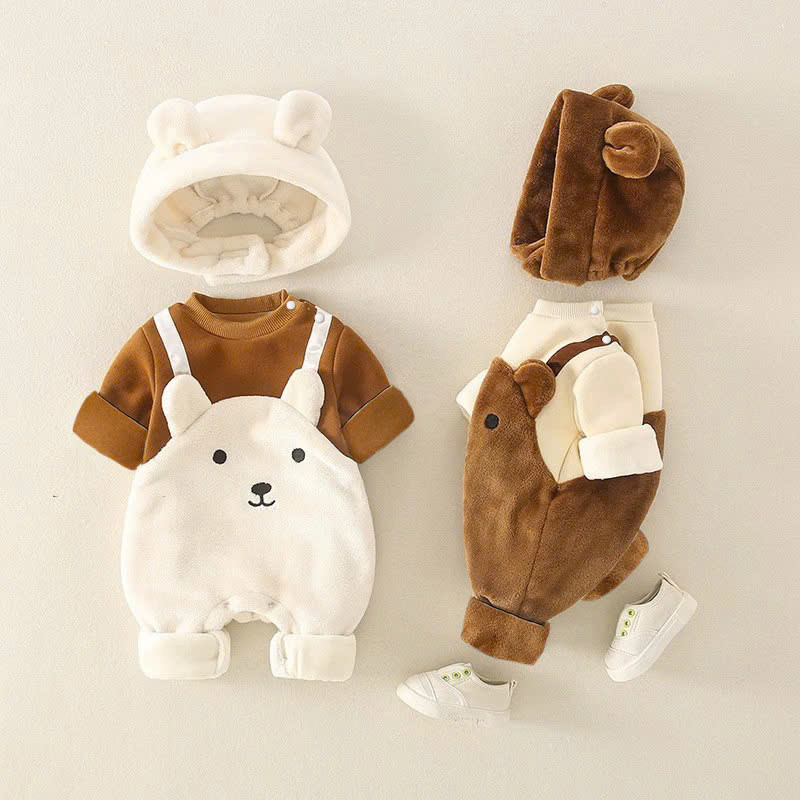 Bodysuit Yếm Lông Cừu 2 Mặt Siêu Mịn Ấm Áp Cho Bé, Body LOTUKA Cho Bé Trai Bé Gái, Quần Áo Trẻ Em Thu Đông 3-12kg