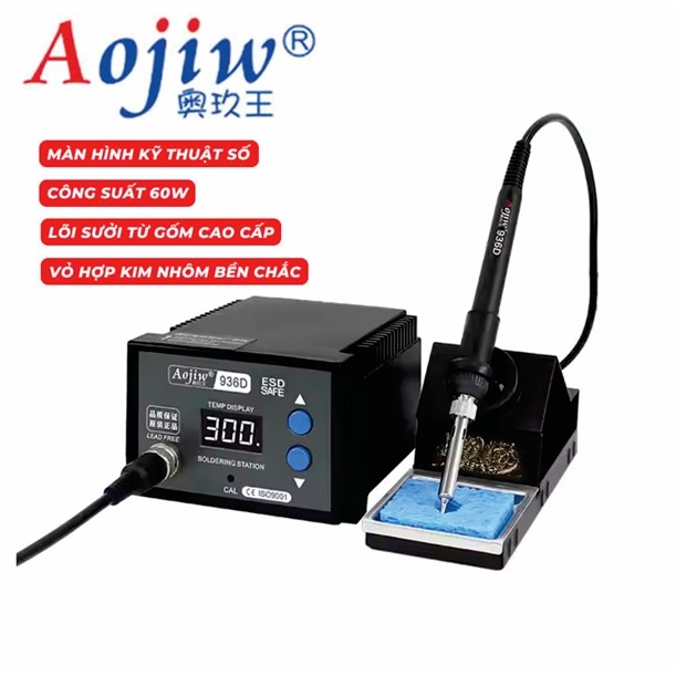 Trạm Hàn Aojiw 936D 60W 100 – 450°C Kèm Mũi hàn thẳng