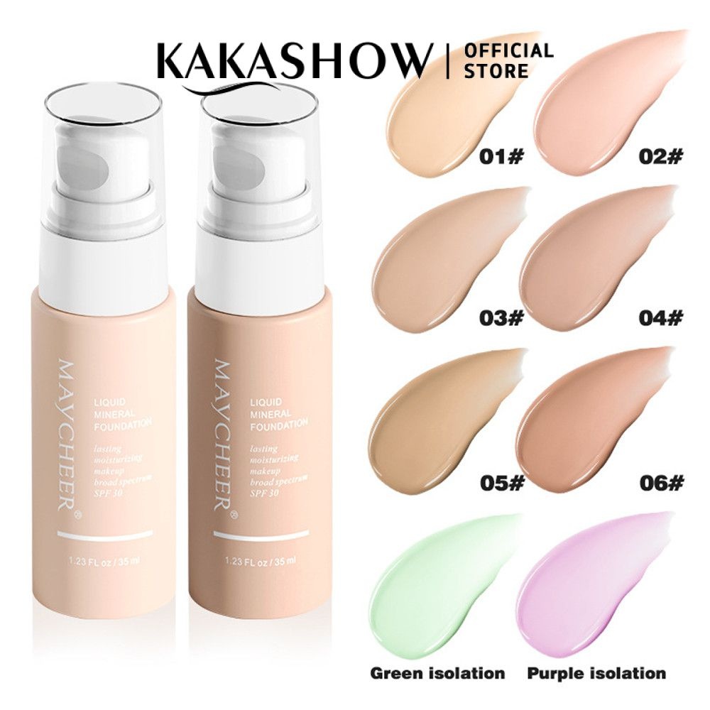 MAYCHEER Brightening BB Cream 35ML Kem che khuyết điểm nhanh chống thấm nước lâu trôi Kem nền dạng lỏng + Trang điểm đế cách ly màu tím màu tím