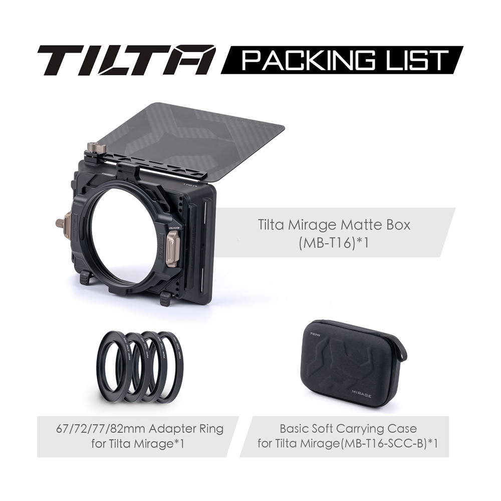 TILTA MB-T16 4x5.65 "Mirage Matte Box Mirage Motorized VND Kit Khung Lọc Mirage Matte Box