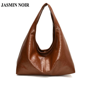 Túi đeo vai nữ JASMIN NOIR Oil PU Leather Retro Hobos