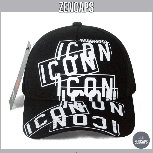 Mũ lưỡi trai ICON nhiều chữ thêu sau DSQUARED2 thời trang phối lưới khóa nút, M366 ZENCAPS