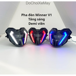  Pha đèn Led WINNER v1 tăng sáng  có viền Demi viền lắp đặt như ZIN hàng LIGHT MASTER DoChoiXeMayShop 