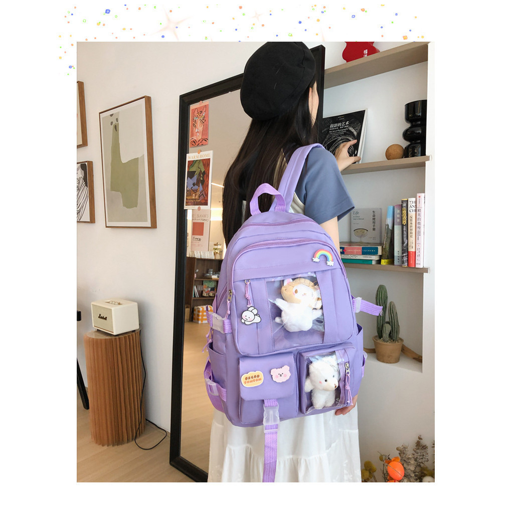 LHL BOUTIQUE balo nữ đi học cấp 2 triệu lộ tư  nhiều ngăn bí mật coquette ita bag