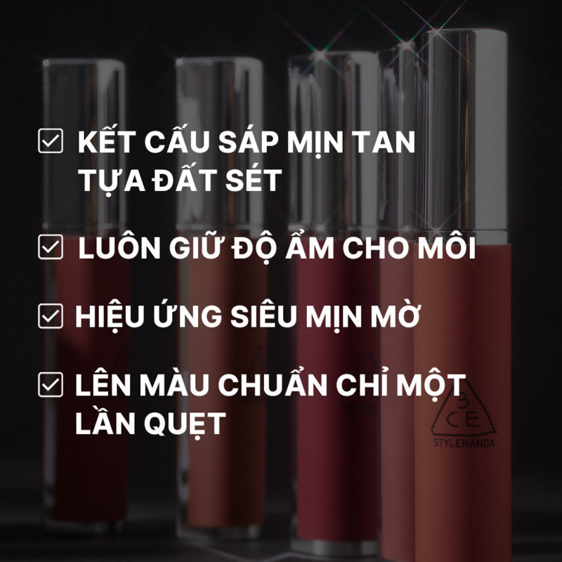 Son kem bùn mịn lì 3CE Hazy Lip Clay | BigBuy360 - bigbuy360.vn