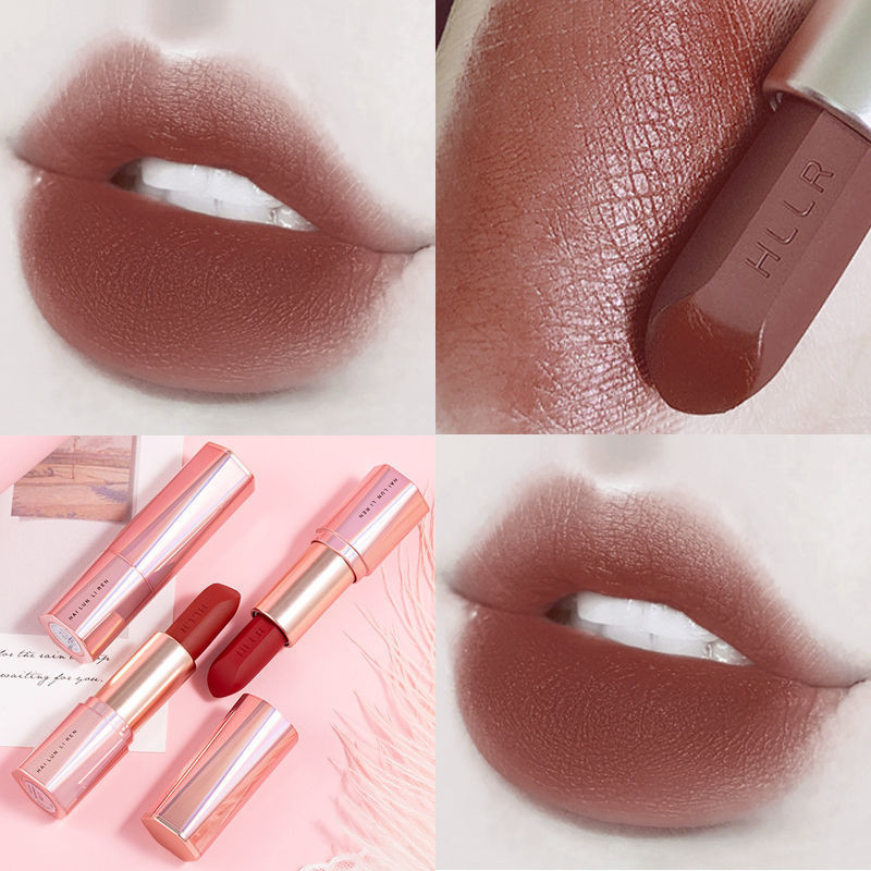 remai#Red Brown Lipstick Caramel Red Brown Chocolate Bean Paste Color Cinnamon Milk Tea Color Matte 