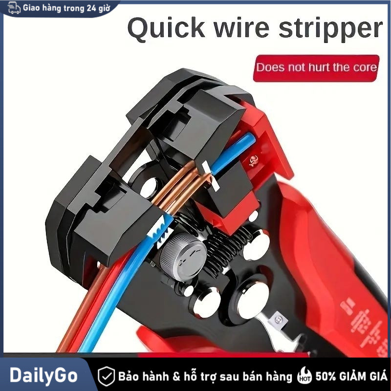 3 trong 1 Nhật Bản Kìm tuốt dây điện,Kìm tuốt tự động chuyên cắt, tuốt dây điện, bấm cos