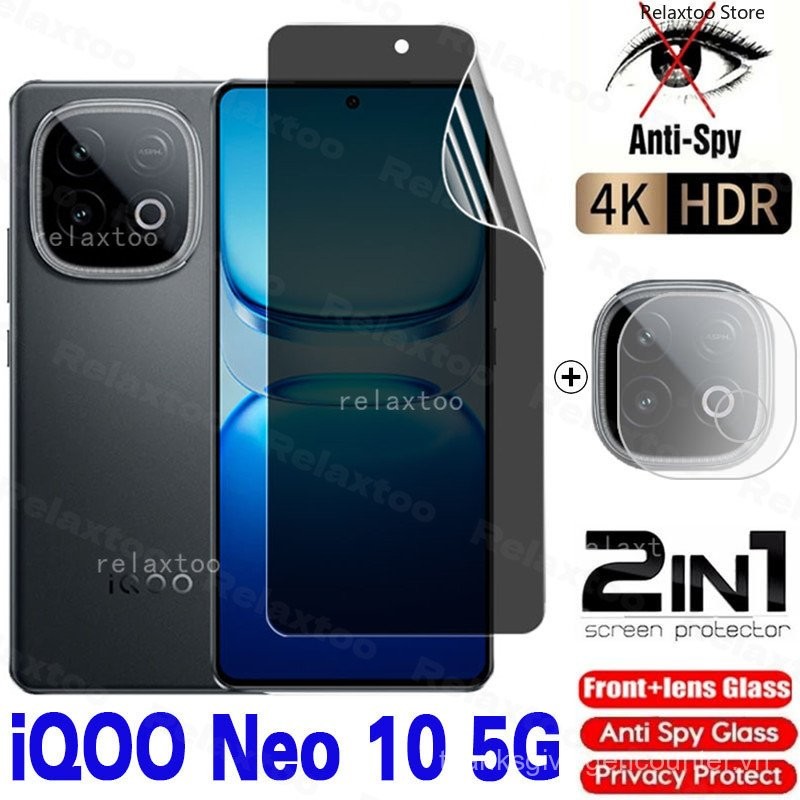 IQOO Neo10 5G 2in1 Màn hình riêng tư Phim Hydrogel mềm cho IQOO Neo 10 Neo10 Pro 10Pro Neo10Pro IQOO