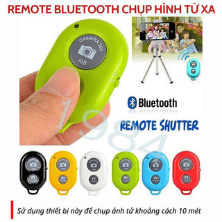 Remote chụp ảnh tự sướng - nút bấm điều khiển bluetooth chụp hình từ xa cho điện thoại thông minh