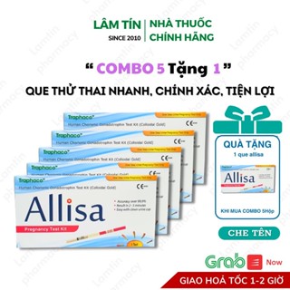  Combo Que Thử thai phát hiện thai sớm ALLISA test Thử Thai Nhanh Hàng Chính Hãng Traphaco Giá Tốt Nhất 